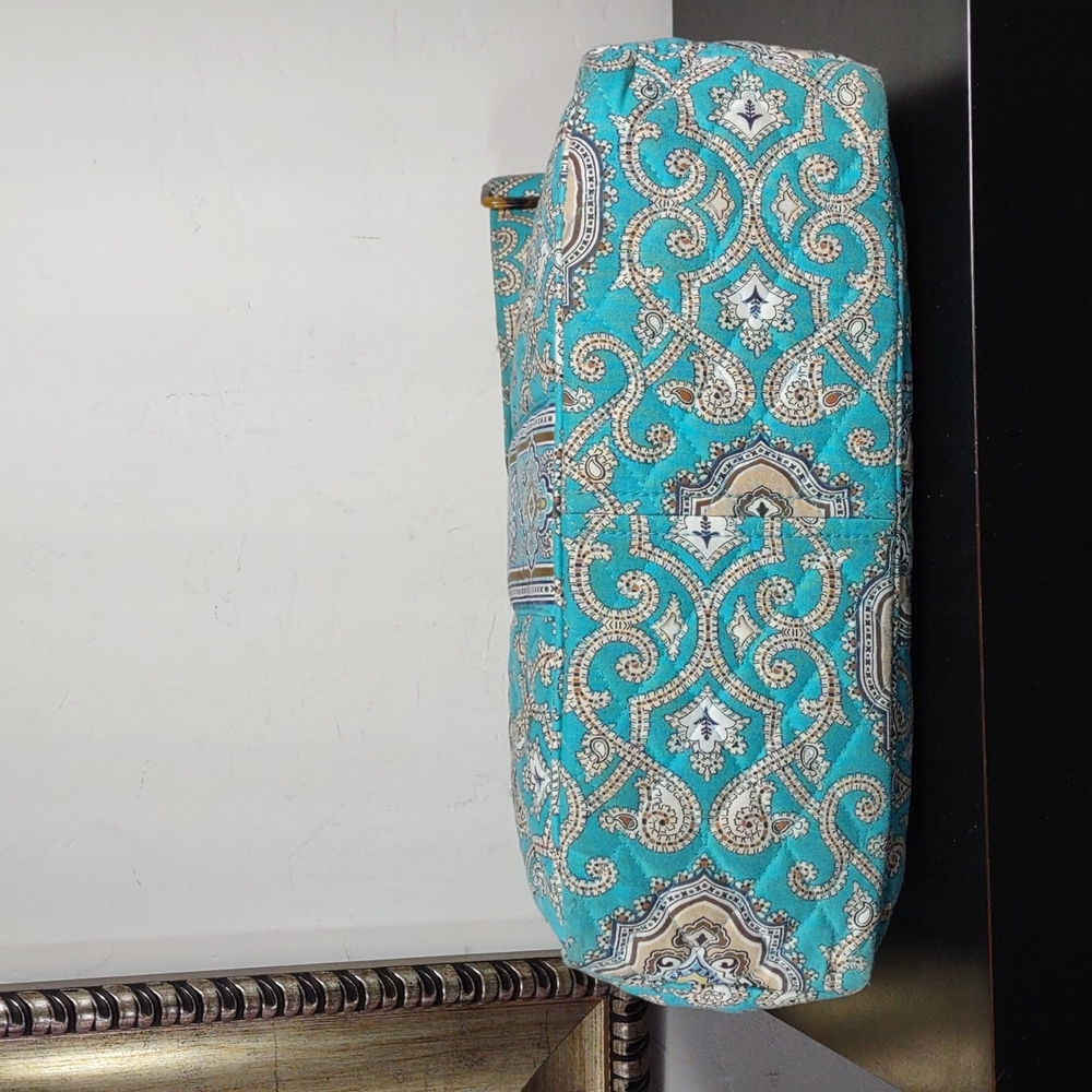 Vera Bradley "Totally Turq" Quilted Shoulder Bag - Picture 7 of 10